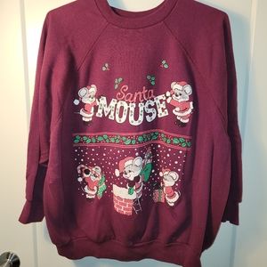 Vintage Santa Mouse Crewneck